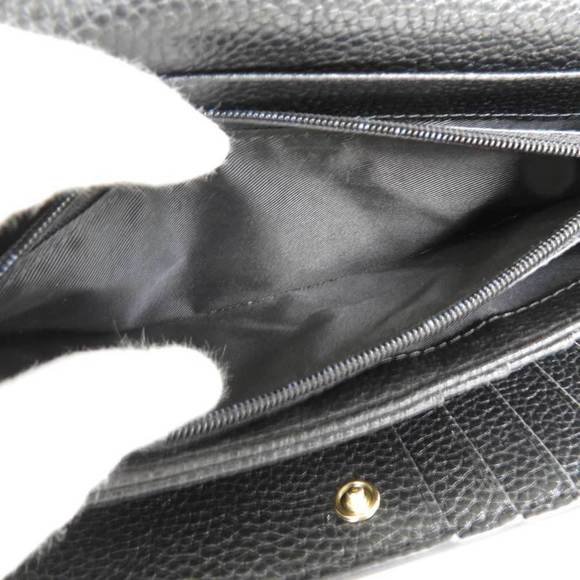 VIVIENNE WESTWOOD Bi-Fold Long Wallet Leather Black Women's r9580g - Picture 4 of 5